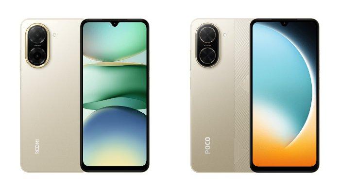 PERBANDINGAN HP XIAOMI - Kolase tampilan HP Xiaomi Redmi A5 dan POCO C71 yang diunduh dari website Mi.co.id, Senin (19/5/2025).