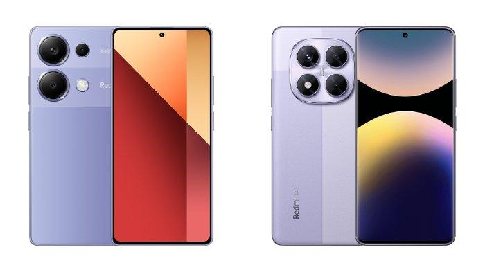 PERBANDINGAN HP XIAOMI - Kolase tampilan HP Xiaomi Redmi Note 13 Pro dan Redmi Note 14 Pro 5G yang diunduh dari website Mi.co.id, Rabu (12/3/2025).