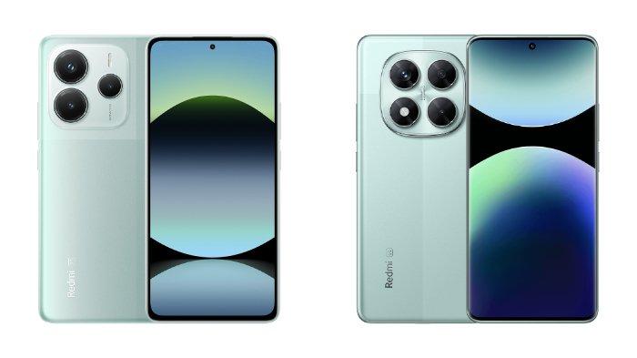 PERBANDINGAN HP XIAOMI - Tampilan HP Xiaomi Redmi Note 14 5G dan Xiaomi Redmi Note 14 Pro 5G yang diunduh dari website Mi.co.id, Rabu (19/2/2025).