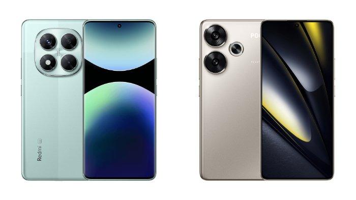 PERBANDINGAN HP XIAOMI -  Tampilah HP Xiaomi Redmi Note 14 Pro 5G dan Xiaomi POCO F6  yang diunduh dari website Mi.co.id, Rabu (5/2/2025). Simak perbandingan spesifikasi dan harga HP Xiaomi Redmi Note 14 Pro 5G dengan Xiaomi POCO F6.