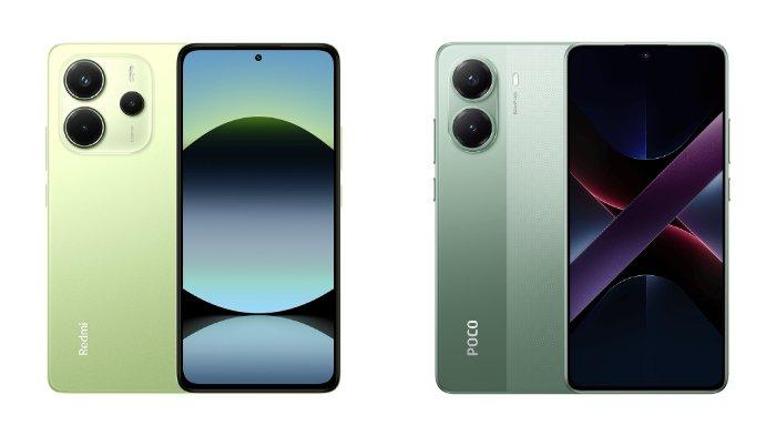 PERBANDINGAN HP XIAOMI - Tampilah HP Xiaomi Redmi Note 14 dan POCO M7 Pro 5G yang diunduh dari website Mi.co.id, Senin (14/4/2025).
