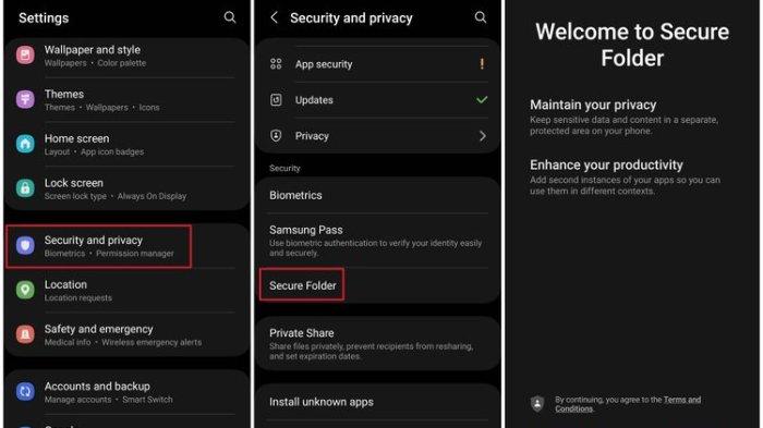 Cara membuat Secure Folder di HP Samsung.