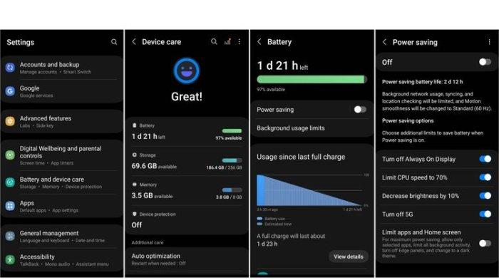 Cara mengaktifkan fitur Battery Saver di Samsung Galaxy A34 5G.