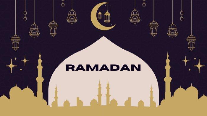 ILUSTRASI RAMADAN - Grafis Ramadan yang dibuat di Canva pada Senin (3/3/2025).