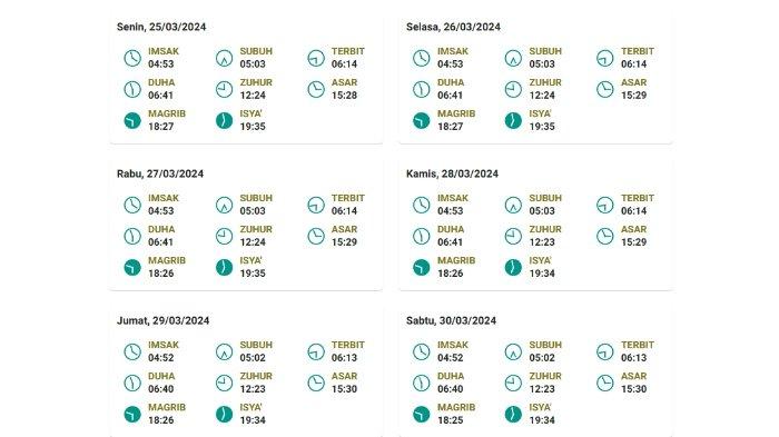 Jadwak Buka Puasa Kota Sorong 2024