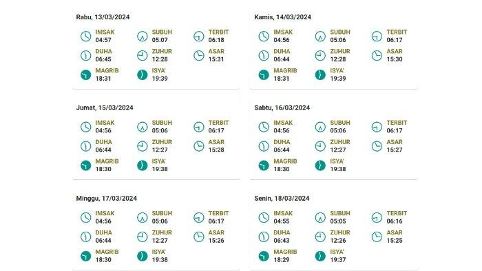 Jadwak Buka Puasa Kota Sorong 2024