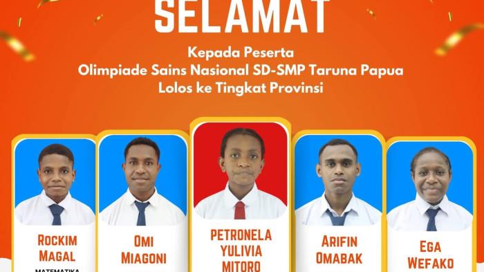 Gambar terkait 5 Siswa Sekolah Asrama Taruna Papua Lolos OSN Tingkat Provinsi (dari Bing)