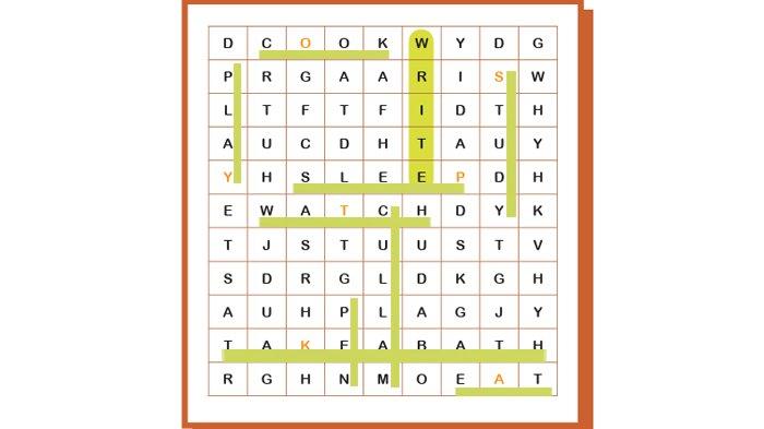 ILUSTRASI KUNCI JAWABAN : Answer Key Grade 4 English Pages 40 Let’s Search Crossword Puzzle Unit 4 My Next Words. The answer key for the Grade 4 English on pages 40 Let’s Search crossword puzzle Unit 4 Cici Cooks in The Kitchen semester 1 in the My Next Words textbook SD and MI Merdeka Curriculum edition, published by the Kemendikbudristek, first print, 2021.