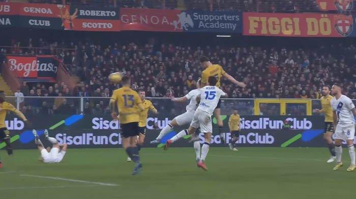 Gol Genoa ke gawang Inter Milan yang dicetak Dragusin
