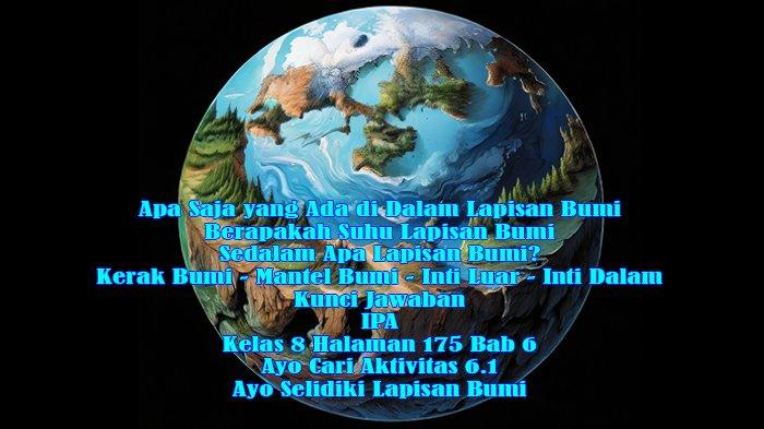 Jawaban Apa Saja yang Ada di Dalam Lapisan Bumi dan Berapakah Suhunya serta Sedalam Apa Lapisan Bumi