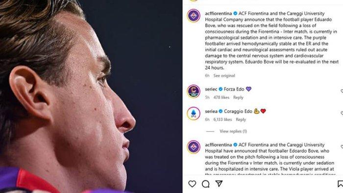 Pemain Inter Milan menangis kala mengetahui kondisi BOve di lapangan