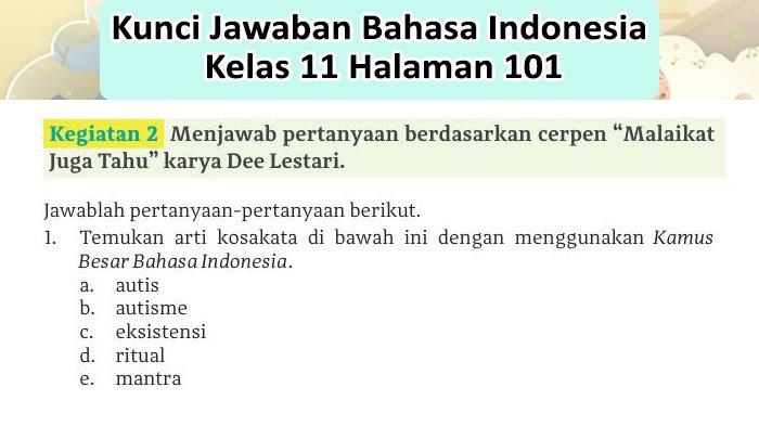 Kunci Jawaban Bahasa Indonesia Kelas 11 Halaman 101 - 102 Kurikulum ...