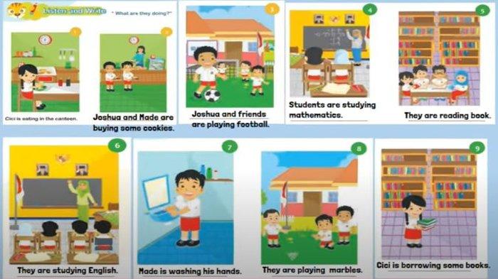 Kunci Jawaban Bahasa Inggris Kelas 4 Halaman 8 9 10 Listen and Write Kurikulum Merdeka