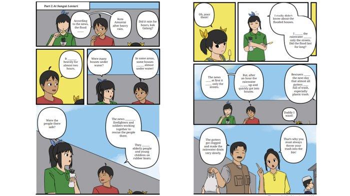 ILUSTRASI KUNCI JAWABAN : Answer Key for English Grade 8 Pages 194 Section 3 - Listening Part 2 At Sungai Lestari Unit 1. The answer keys for English Grade 8 pages 194 Section 3 - Listening Before listening to Audio Part 2 At Sungai Lestari Worksheet 4.5 Unit 1 Did it Rain Last Night Chapter 4 No Littering based on the English for Nusantara textbook for SMP and MTs, Merdeka Curriculum edition, published by the Kemendikbudristek, first print, 2022.