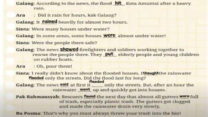 ILUSTRASI KUNCI JAWABAN : Answer Key for English Grade 8 Pages 194 Section 3 - Listening Part 2 At Sungai Lestari Unit 1. The answer keys for English Grade 8 pages 194 Section 3 - Listening Before listening to Audio Part 2 At Sungai Lestari Worksheet 4.5 Unit 1 Did it Rain Last Night Chapter 4 No Littering based on the English for Nusantara textbook for SMP and MTs, Merdeka Curriculum edition, published by the Kemendikbudristek, first print, 2022.