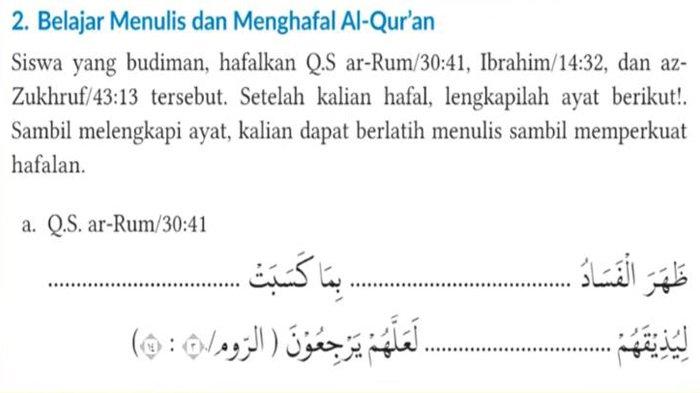 Kunci Jawaban PAI Halaman 8 Kelas 8 Melengkapi Surat Ar-Rum, Ibrahim, Az-Zukhruf Kurikulum Merdeka