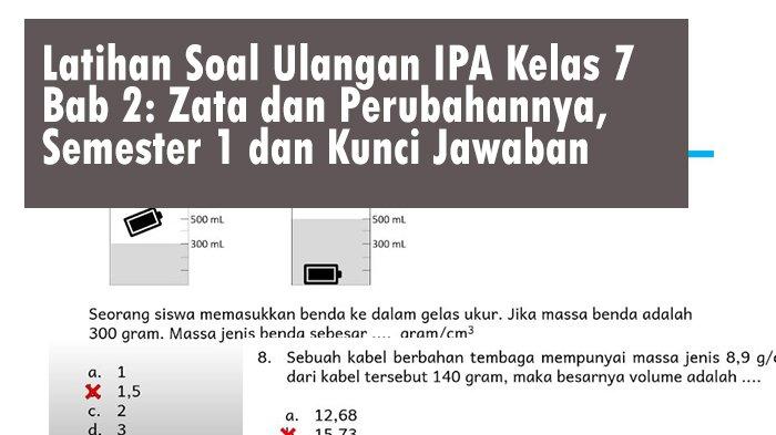 Soal ulangan ipa kelas 4 semester 1 dan kunci jawaban