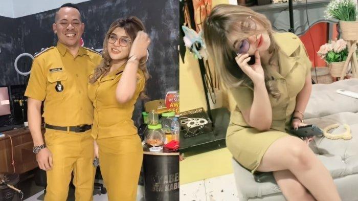 Cantika nama wanita seksi memakai seragam PNS Kabupaten Grobogan, Jawa Tengah.