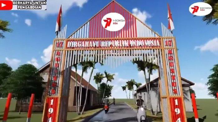 contoh gambar gapura 17 agustus dari bambu 2
