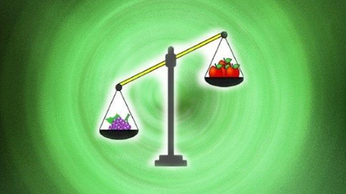 contoh soal Matematika gambar timbangan