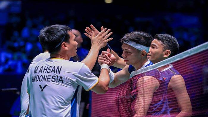 Dua Ganda Putra Indonesia, Fajar Alfian/Muhammad Rian Ardianto dan Mohammad Ahsan/Hendra Setiawan. Keduanya kembali bentrok di 8 Besar Japan Open 2023