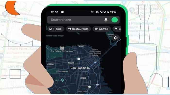 Aplikasi Google Maps yang berfungsi untuk melacak lokasi seseorang. Untuk saling sharing lokasi antar seseorang.