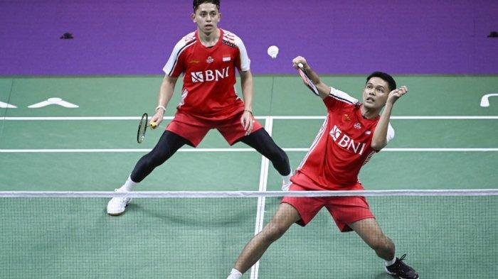 Aksi Pasangan Ganda Putra Indonesia, Fajar Alfian/M Rian Ardianto 
