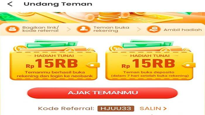 Apakah Benar Buka Rekening NeoBank dan SeaBank dapat Uang Tunai Setiap