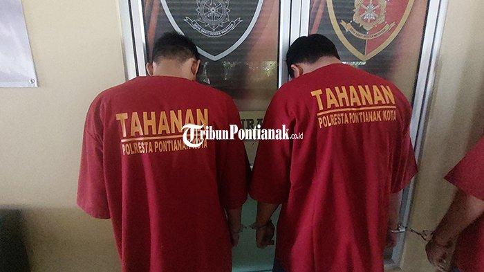 Dua pria yang mengaku anggota Satresnarkoba Polresta Pontianak dan melakukan pemerasan kepada warga. Rabu 19 Juni 2024.