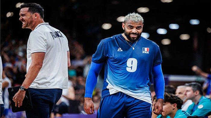 Earvin Ngapeth saat tampil membela Timnas Prancis di Olimpiade 2024. Ngaveth bakal menjadi senjata andalan JBP di AVC Club Championships 2024.