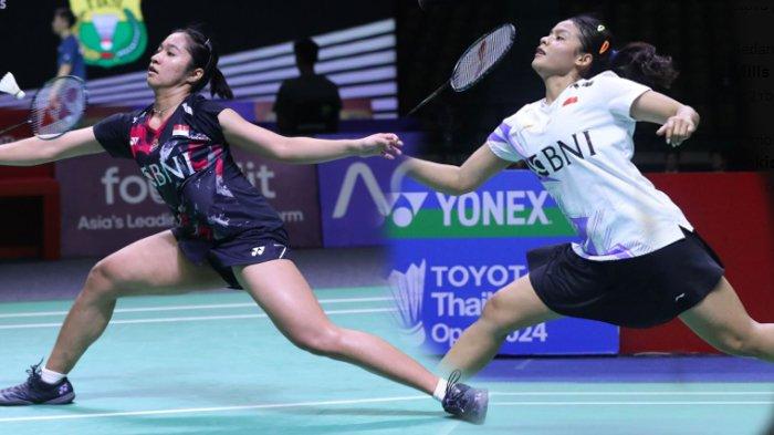 Dua Tunggal Putri Indonesia yakni Ester Nurumi Tri Wardoyo dan Komang Ayu Cahya Dewi akan saling berduel untuk mendapatkan tiket semifinal Kaohsiung Masters 2024 pada Jumat 21 Juni 2024.