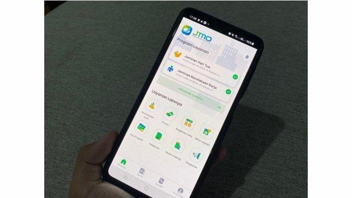 Gambar aplikasi JMO untuk pencairan JHT secara online