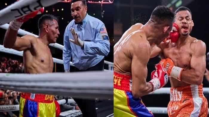 Kolase Tinju Dunia Ismael Barosso vs Rolando Romero. Hasil Tinju Dunia ini menjadi kontroversial karena keputusan Tonny Weeks