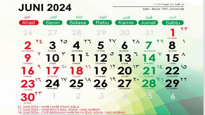 Juni 2024 / Dzulqaidah dan Dzulhijjah 1445 H
