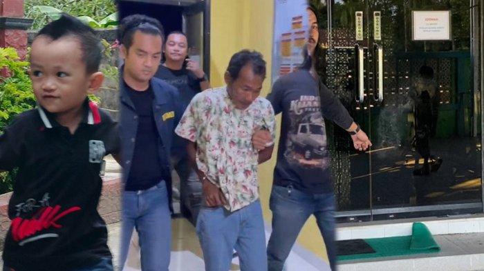 KASUS RAFA FAUZAN - KOLASE Foto Rafa Fauzan (kiri) | Tampang pelaku berinisial AB, pria pelaku hilangnya balita Rafa Fauzan di Singkawang saat digiring ke Mapolres Singkawang pada Sabtu 14 Juni 2025 malam (tengah) | Lokasi Rafa Fauzan ditemukan meninggal di depan pintu Masjid Jami Husnul Khatimah, Jalan Veteran, Kelurahan Sekip Lama, Singkawang Tengah pada Jumat 13 Juni 2025 pukul 04.00 WIB subuh (kanan).