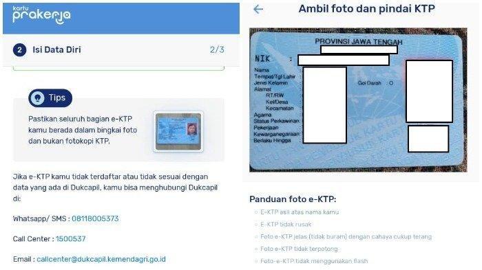 KTP untuk pembuatan akun Kartu Prakerja