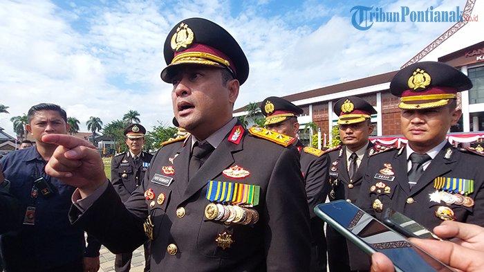 Kapolda Kalbar Irjenpol Pipit Rismanto saat ditemui usai Upacara Peringatan Hari Bhayangkara ke 77 di halaman Kantor Gubernur Kalbar, Sabtu 1 Juli 2022.