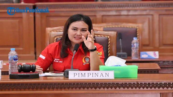 Ketua Komisi C DPRD Landak Margareta saat memimpin RDP bersama Dinas dan tiga Kepala Puskesmas