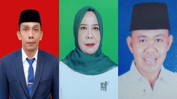 Kolase Andi Bachtiar, Dina Imayanti dan Ahmadin. Andi Bachtar (kiri) jadi peraih suara tertinggi DPRD Dompu 2024-2029