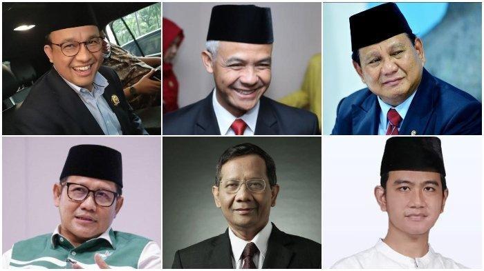 Kolase Capres-Cawapres RI 2024, Anies Baswedan-Muhaimin Iskandar, Ganjar Pranowo-Mahfud MD dan Prabowo Subianto-Gibran Rakabuming Raka.