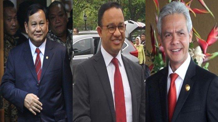 Kolase Prabowo Subianto, Anies Baswedan dan Ganjar Pranowo. 