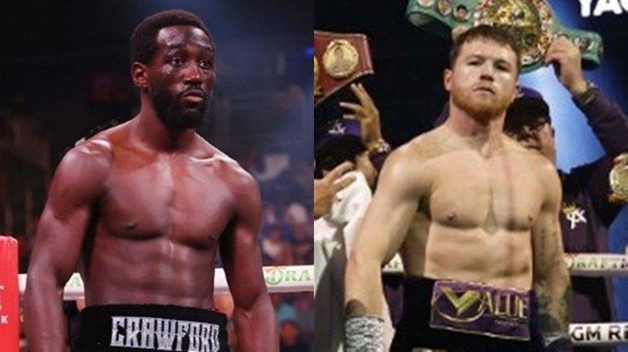 Kolase Terence Crawford dan Canelo. pelatih Tinju Dunia Bob Santos Crawford menghindari Canelo