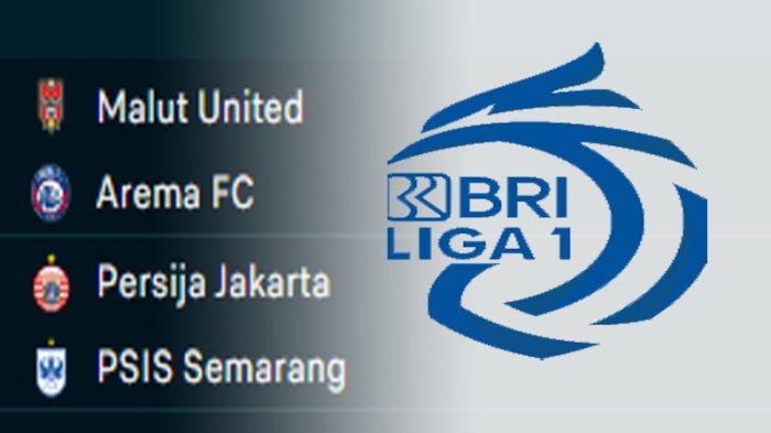 Malut United vs Arema FC players on the field