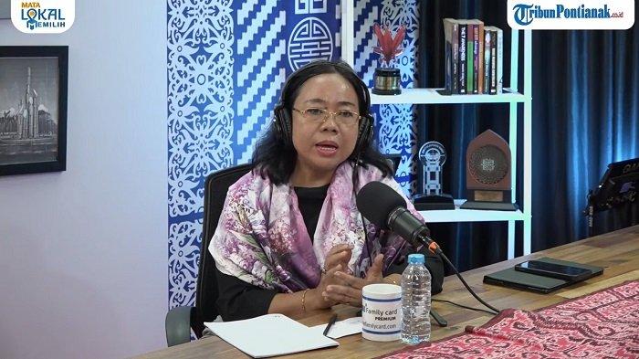 Maria Goreti saat berkunjung ke kantor TribunPontianak.co.id dan menjadi narasumber di Triponcast, Rabu 15 Maret 2023. 