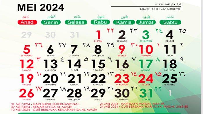 Mei 2024 / Syawal dan Dzulqaidah 1445 H