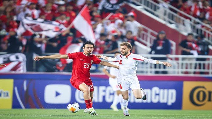 Aksi Nathan saat berseragam Timnas di Piala Asia U23. Nathan siap berjuang kembali bersama Timnas menghadapi Korea Selatan Kamis 25 April 2024.