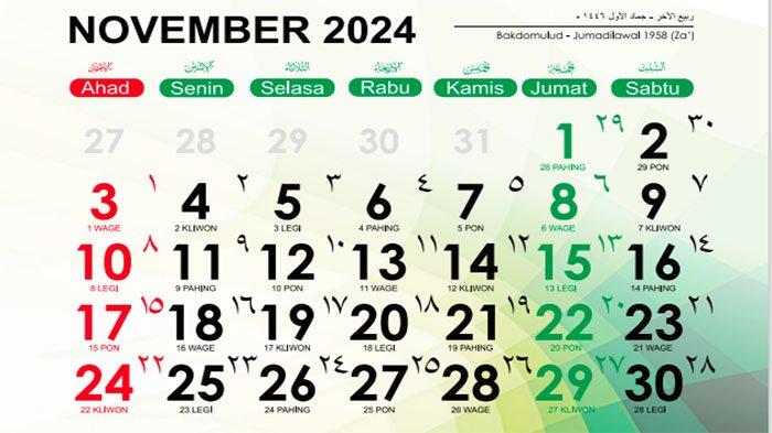 November 2024 / Rabiul Akhir 1446 H dan Jumadil Awwal 1446 H