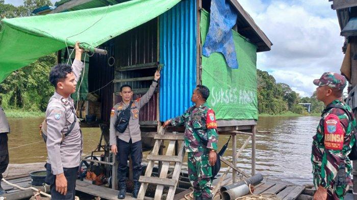 TNI Polri Patroli Gabungan Cari Aktifitas PETI di Sungai Kapuas Silat Hilir  Kapuas Hulu - Tribunpontianak.co.id