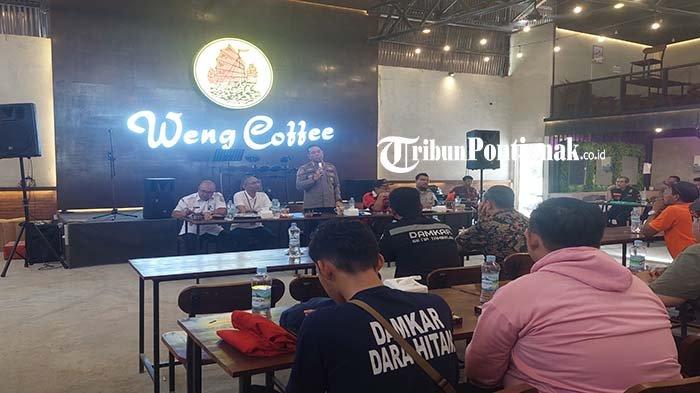 Pertemuan antara Kapolresta Pontianak bersama tim Pemadam Kebakaran Swasta di Kota Pontianak, Rabu 6 September 2023.