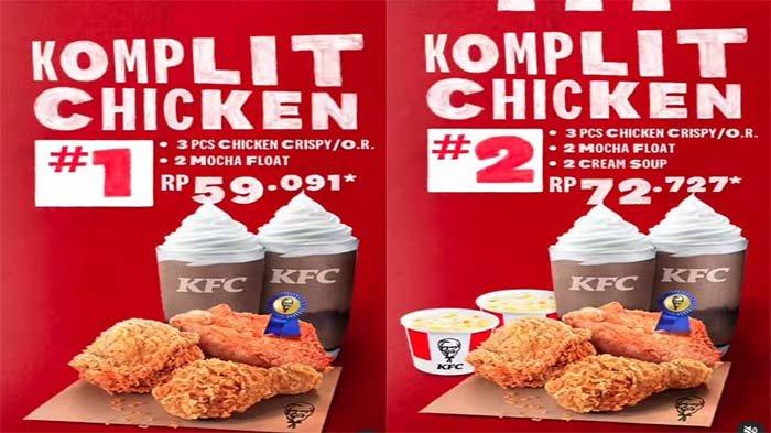 Promo Makanan KFC Hari Ini 21 Oktober 2022, KFC Komplit Chicken Pilihan ...